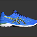 Blue Running Sneakers With Mesh Upper Lace Up Design And White Sole
