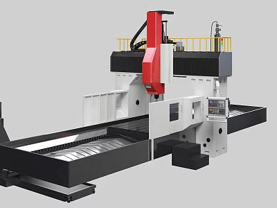Modern industrial equipment CNC gantry milling machine 3d model