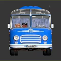 Modern bus minibus minivan driverless bus 3d model