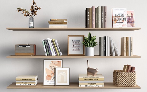 Modern Ornaments Combination Book Ornaments Book Ornaments Bookshelf Storage Rack Decoration Rack Furnishings 3d model