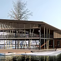 Modern Post Station Public Building Visitor Center Building Exhibition Hall Small Public Building Cafe Building Post Station Building 3d model