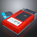 Advanced Red Programmable Controller Electronic Device With Blue Memory Card And Control Panel Features