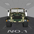 Military Truck Parking Garage in Vehicle Maintenance Workshop with Number One Bay Layout
