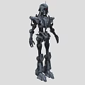 Futuristic Intelligent Machine Robot With Humanoid Mechanical Structure And Metallic Design 3d model