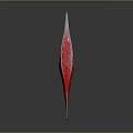 Axe With Red Head And Yellow Gray Handle On Gray Background With Reflection