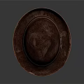 Elegant Brown Textured Hat With Classic Brown Band And Metal Buckle Decoration