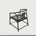 Modern Leisure Chair With Wooden Frame Leather Upholstery And Curved Armrests
