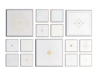 Integrated ceiling combination 3d model