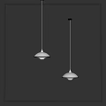 Middle Cream Walnut Chandelier 3d model