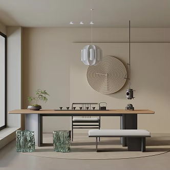 Modern table combination 3d model
