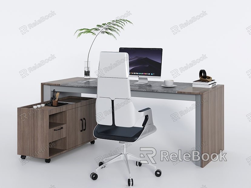 Office Desk Desk Study Desk Combination Tea Table Tea Table Side Cabinet model