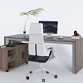 Office Desk Study Desk Combination Tea Table Tea Table Side Cabinet 3d model
