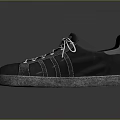 Black Casual Shoes With White Laces And Sleek Design For Everyday Wear