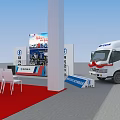 Car Exhibition Booth Design With Trucks Display Stands And Exhibition Stands