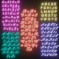 Colorful Neon Alphabet Decorative Lights in Vibrant Hues for Room Decoration