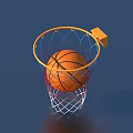 basketball net basketball frame 3d model