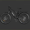 BEYONDA Black Electric Mountain Bike With Large Tires And Rear Rack