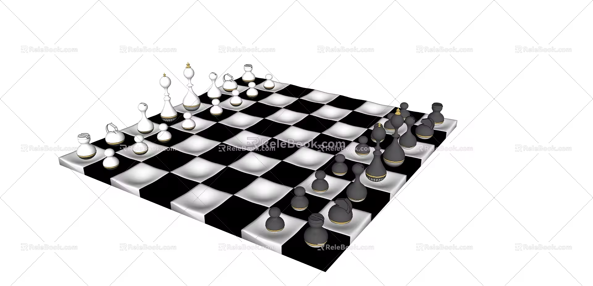 Modern Chess Combination 3d model