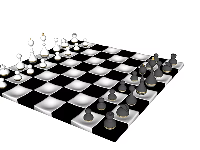 Modern Chess Combination 3d model