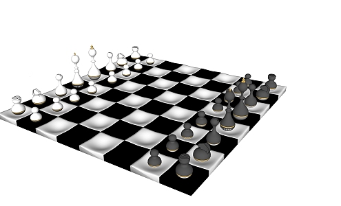 Modern Chess Combination 3d model