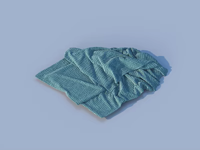 Light Green Knitted Garment With Soft Texture And Folded Design For Daily Use 3d model