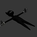Black Animated Game Character With Cat Ears Yellow Eyes Grinning Teeth And White Gloves