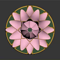 Decorative Lotus Shaped Daily Living Product With Pink Petals Yellow Edges And Green Base