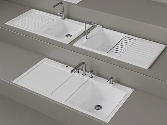 Bathroom basin integrated basin ceramic basin 3d model