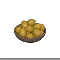 Fresh Ripe Yellow Lemons in a Wooden Bowl on Dark Background