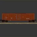 Vintage Red Train Car Model With Numbered Details On Display Base