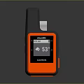 Garmin Red And Black Handheld Device With Screen Showing 53 Degrees Fahrenheit Design