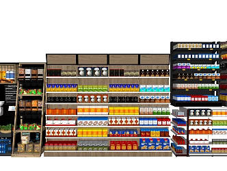 Modern Shelf Snack Shelf Supermarket Shelf Container Snack Department Store Convenience Store Snack Display Rack 3d model
