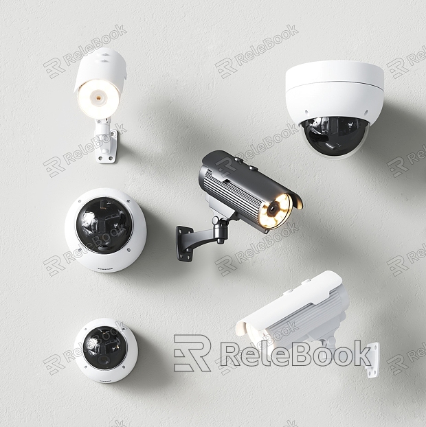 Modern camera simple black and white household commercial surveillance camera model