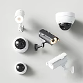 Projection Monitoring System With Various Wall Mounted Security Cameras And Designs