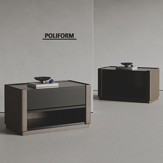 poliform modern bedside table 3d model