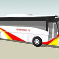 VICTORY LINER White Bus With Red And Yellow Wavy Stripes Design