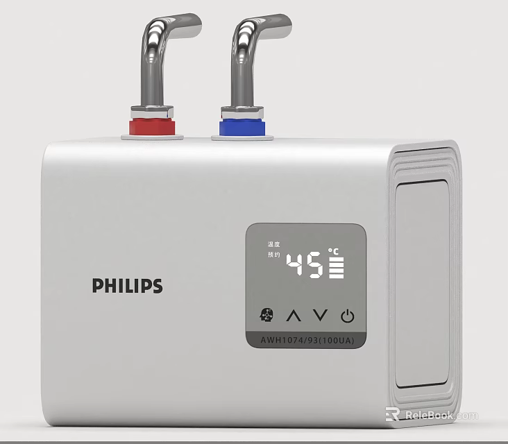 Philips Instant Water Heater With Digital Temperature Display And Modern Design 3d model 