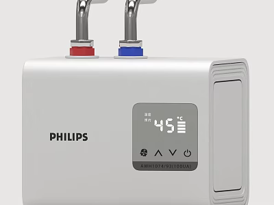 Philips Instant Water Heater With Digital Temperature Display And Modern Design 3d model