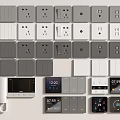 Modern switch socket switch socket intelligent switch 3d model