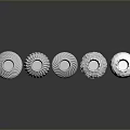 White Sculpture Carving Vases With Various Textures Shapes Spiral Patterns Petal Edges And Reflections