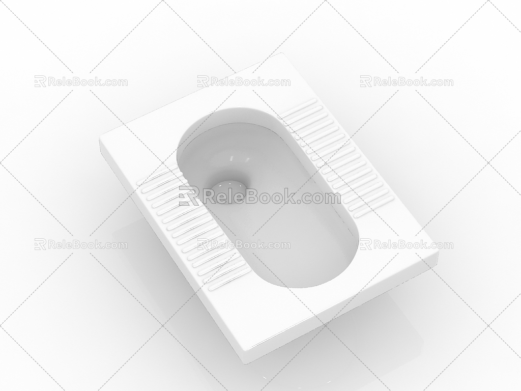 Modern squatting pan 3d model