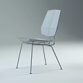 Modern Office Chair With Wooden Backrest And Black Metal Legs Design