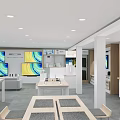 Modern mobile phone store Huawei mobile phone store smart home store computer TV 3d model