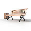 Wooden Outdoor Benches With Metal Legs For Park Garden Patio Seating