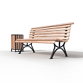 benches and urns Park Chair Outdoor Chair Park Lounge Chair Park Bench Bench Lounge Lounge Park Solid Wood Chair 3d model