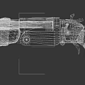 Rustic Vintage Weapon With Metal Frame Wooden Grip Wrapped Cloth And Mechanical Details