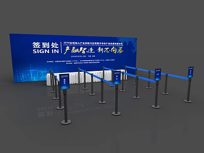 Modern Sign-in 3d model