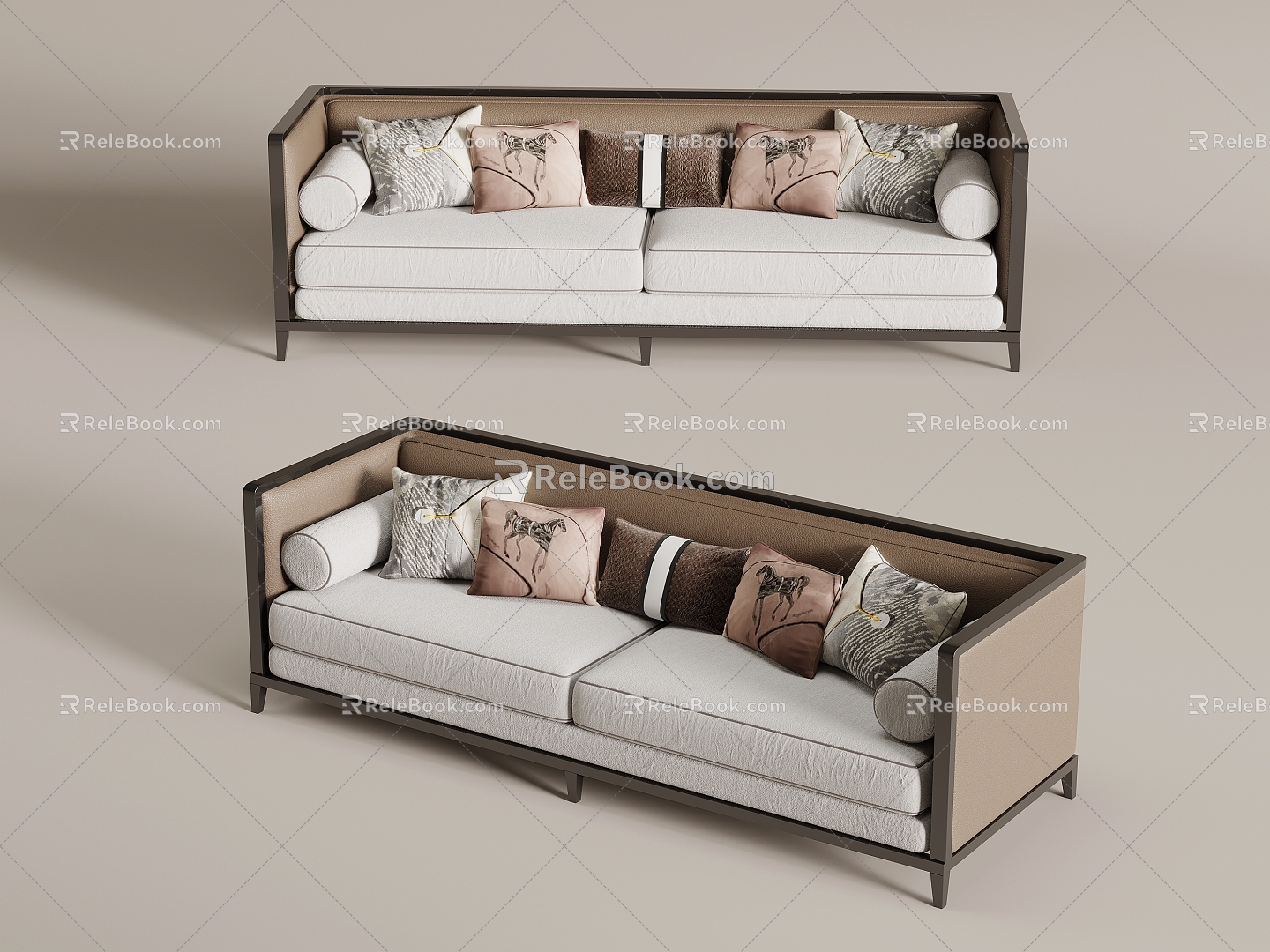 New Chinese-style Multi-person Sofa 3d model