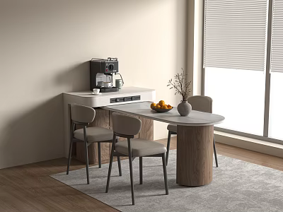 Nakagu Island Taiwan Dining Table and Chair 3d model