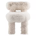 Plush Soft Faux Fur Leisure Chair With Modern Comfortable Seat Design